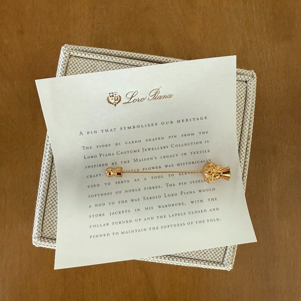 Loro Piana Sun Gold Brass Cardo Pin